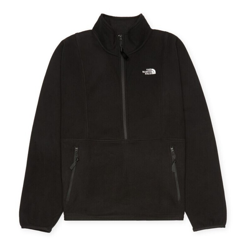 The North Face TKA Attitude Jacket Mens Black Fleece 1/4 Zip Long Sleeve APP2052